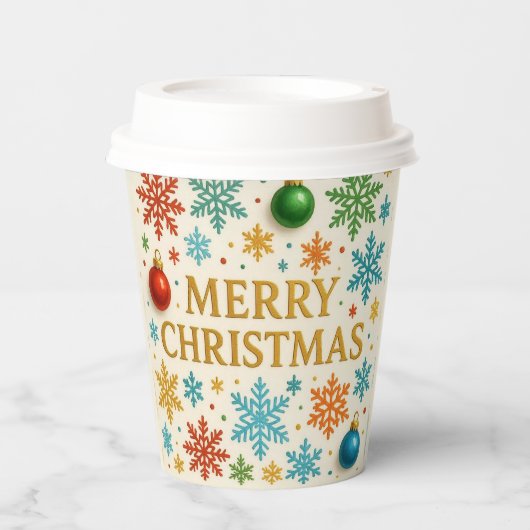 Merry Christmas paper cups. 紙コップ (正面)