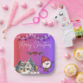 Merry Christmas Paper Plates ペーパープレート (パーティー)