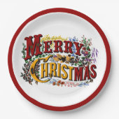 Merry Christmas Paper Plates ペーパープレート (正面)