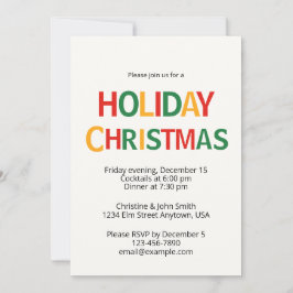 Merry Christmas Party Invitation – Fun & Festive 招待状