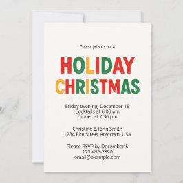 Merry Christmas Party Invitation – Fun & Festive  招待状