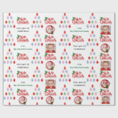 Merry Christmas Pastel Santa Approved Personalized ラッピングペーパー (フラット)
