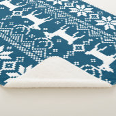 Merry Christmas pattern 1 シェルパブランケット (3/4)