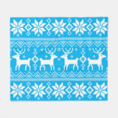 Merry Christmas pattern 1 フリースブランケット (正面(横))