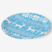 Merry Christmas pattern 1 ペーパープレート (アングル)