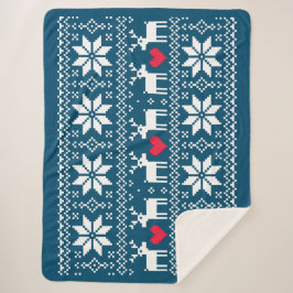 Merry Christmas pattern 2 シェルパブランケット