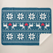 Merry Christmas pattern 2 シェルパブランケット (正面(横))