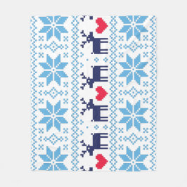 Merry Christmas pattern 2 フリースブランケット