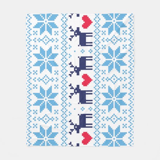 Merry Christmas pattern 2 フリースブランケット (正面)