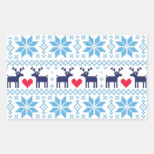 Merry Christmas pattern 2 長方形シール (正面)