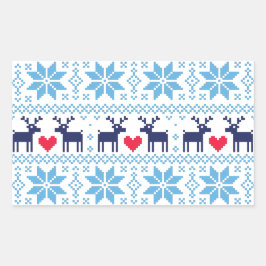 Merry Christmas pattern 2 長方形シール