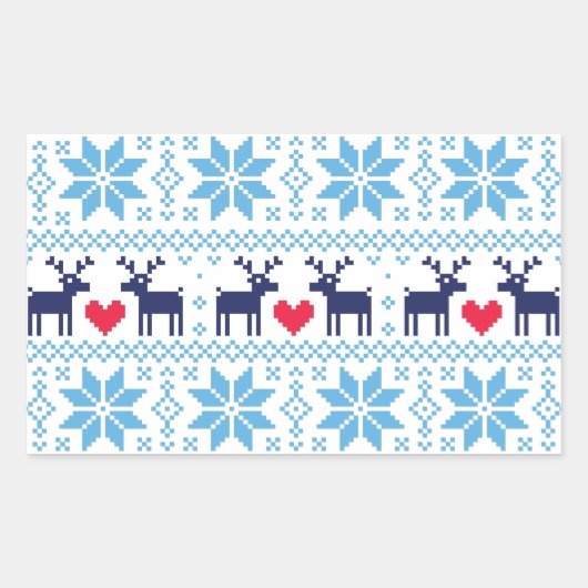 Merry Christmas pattern 2 長方形シール (正面)