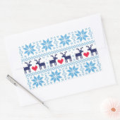 Merry Christmas pattern 2 長方形シール (封筒)