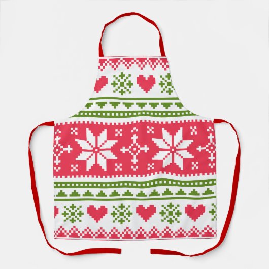 Merry Christmas pattern 3 エプロン (正面)