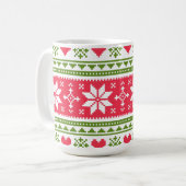 Merry Christmas pattern 3 コーヒーマグカップ (正面左)
