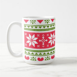 Merry Christmas pattern 3 コーヒーマグカップ