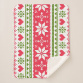 Merry Christmas pattern 3 シェルパブランケット (正面)