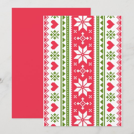 Merry Christmas pattern 3 シーズンカード (正面/裏面)