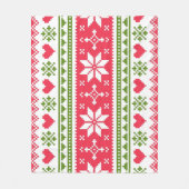 Merry Christmas pattern 3 フリースブランケット (正面)