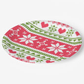 Merry Christmas pattern 3 ペーパープレート (アングル)