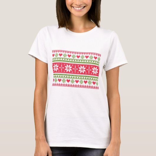 Merry Christmas pattern 3 Tシャツ (正面)