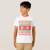 Merry Christmas pattern 3 Tシャツ (正面フル)