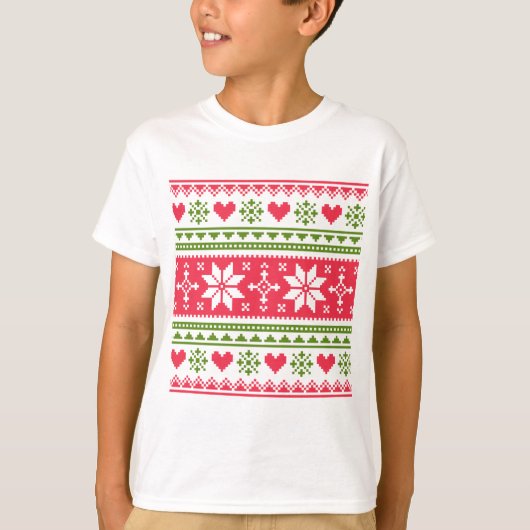 Merry Christmas pattern 3 Tシャツ (正面)