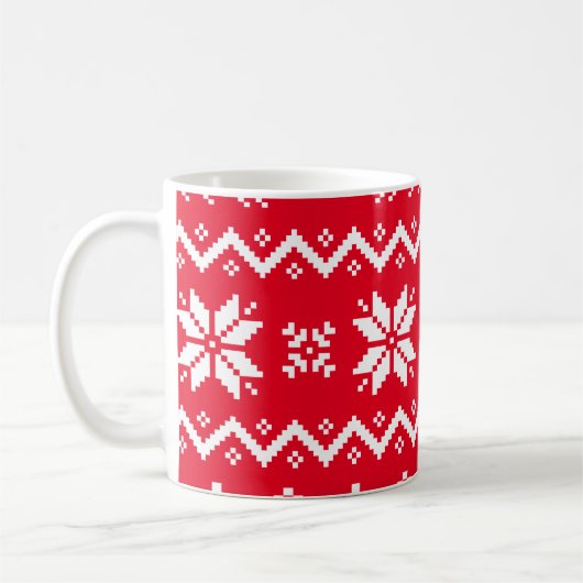 Merry Christmas pattern 4 コーヒーマグカップ (左)