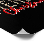 Merry Christmas Pattern Xmas Leopard Family Cute W ポスター (角)