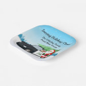 Merry Christmas PD Police Officer Santa Cop Car ペーパープレート (傾斜あり)