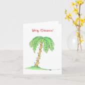 Merry Christmas Peace on Earth Greeting Card  カード (黄色い花)