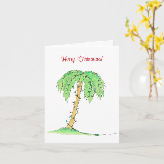 Merry Christmas Peace on Earth Greeting Card  カード (黄色い花)