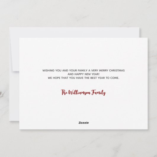 Merry Christmas Pennsylvania State Personalized  シーズンカード (裏面)