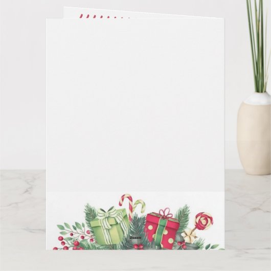 Merry Christmas Personalized  Holiday Card カード (裏面)