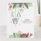Merry Christmas Personalized  Holiday Card カード (正面)
