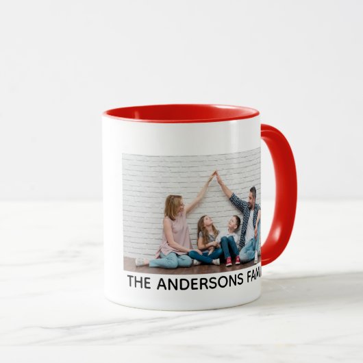 Merry Christmas Personalized Photo  マグカップ (正面右)