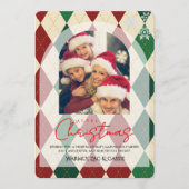 Merry Christmas Personalized Photo Card 招待状 (正面)