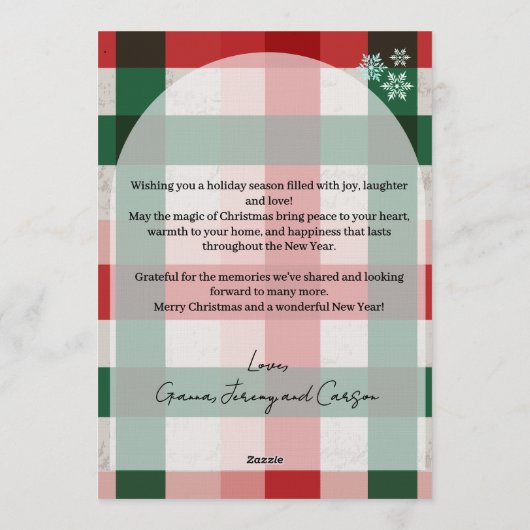 Merry Christmas Personalized Photo Card 招待状 (裏面)