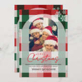 Merry Christmas Personalized Photo Card 招待状 (正面/裏面)