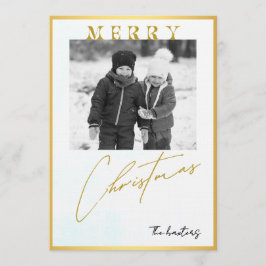 Merry Christmas Personalized Photo Holiday 招待状