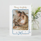 Merry Christmas Personalized Photo Holiday 招待状 (スタンド正面)