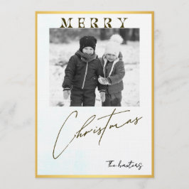 Merry Christmas Personalized Photo Holiday 招待状