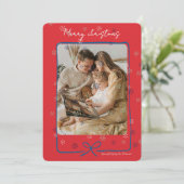 Merry Christmas Personalized Photo Holiday 招待状 (スタンド正面)