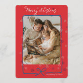 Merry Christmas Personalized Photo Holiday 招待状 (正面)