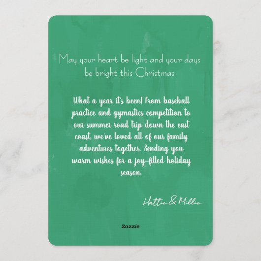 Merry Christmas Personalized Photo Holiday 招待状 (裏面)