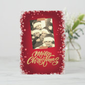 Merry Christmas Personalized Photo Holiday 招待状 (スタンド正面)