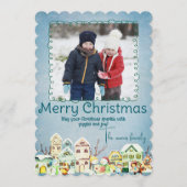 Merry Christmas Personalized Photo Holiday 招待状 (正面)