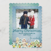 Merry Christmas Personalized Photo Holiday 招待状 (正面/裏面)