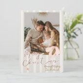 Merry Christmas Personalized Photo Holiday 招待状 (スタンド正面)