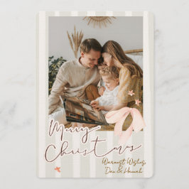 Merry Christmas Personalized Photo Holiday 招待状